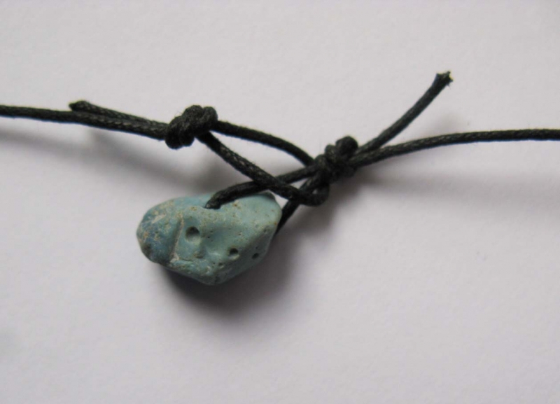 Leland Blue Stone Necklace on Hammered Silver